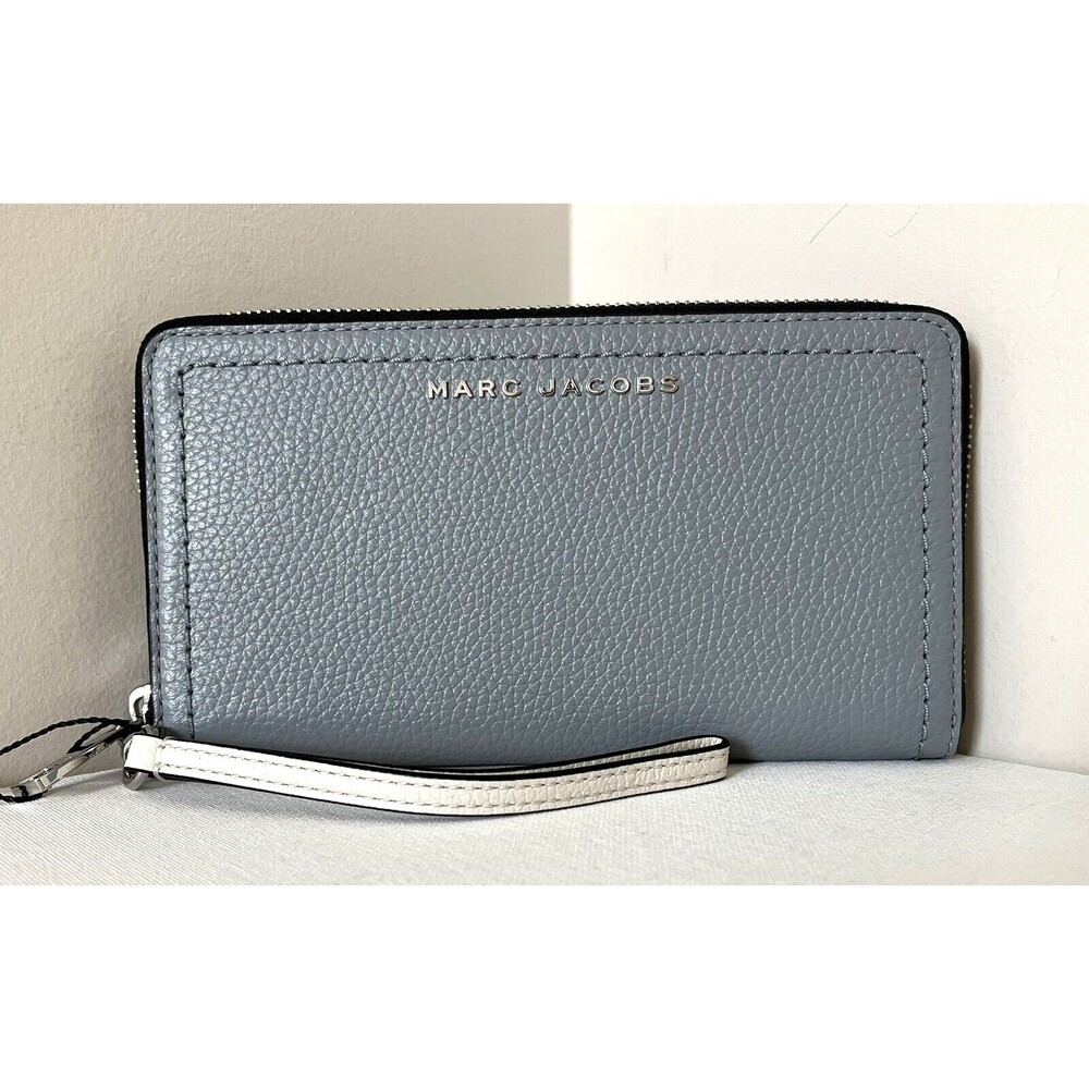 New Marc Jacobs Groove Zip Around Continental Wallet Leather Marshmallow Multi